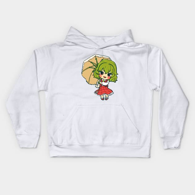 pls rember happy day yuuka kazami chibi / no text Kids Hoodie by mudwizard